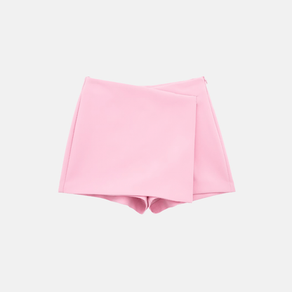 Flat lay of the Barbie Shorts Skirt in pink.