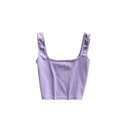 Delicate purple crop top for a chic touch.